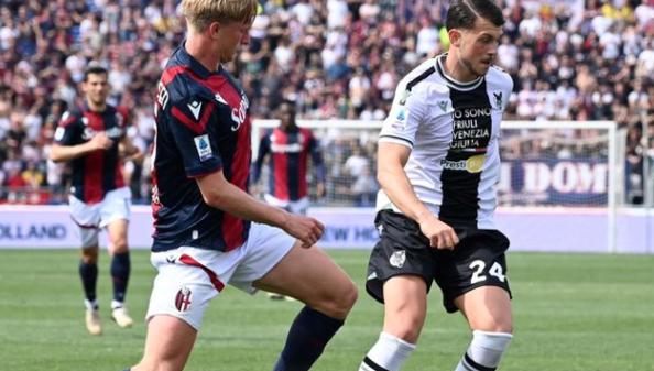 Serie A, il Bologna manca l’aggancio alla Juventus: pari con l’Udinese
