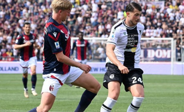 Serie A, il Bologna manca l’aggancio alla Juventus: pari con l’Udinese