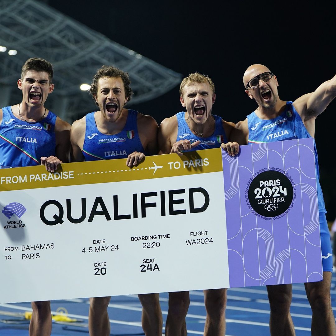 Azzurri della 4x400 qualificati alle Olimpiadi