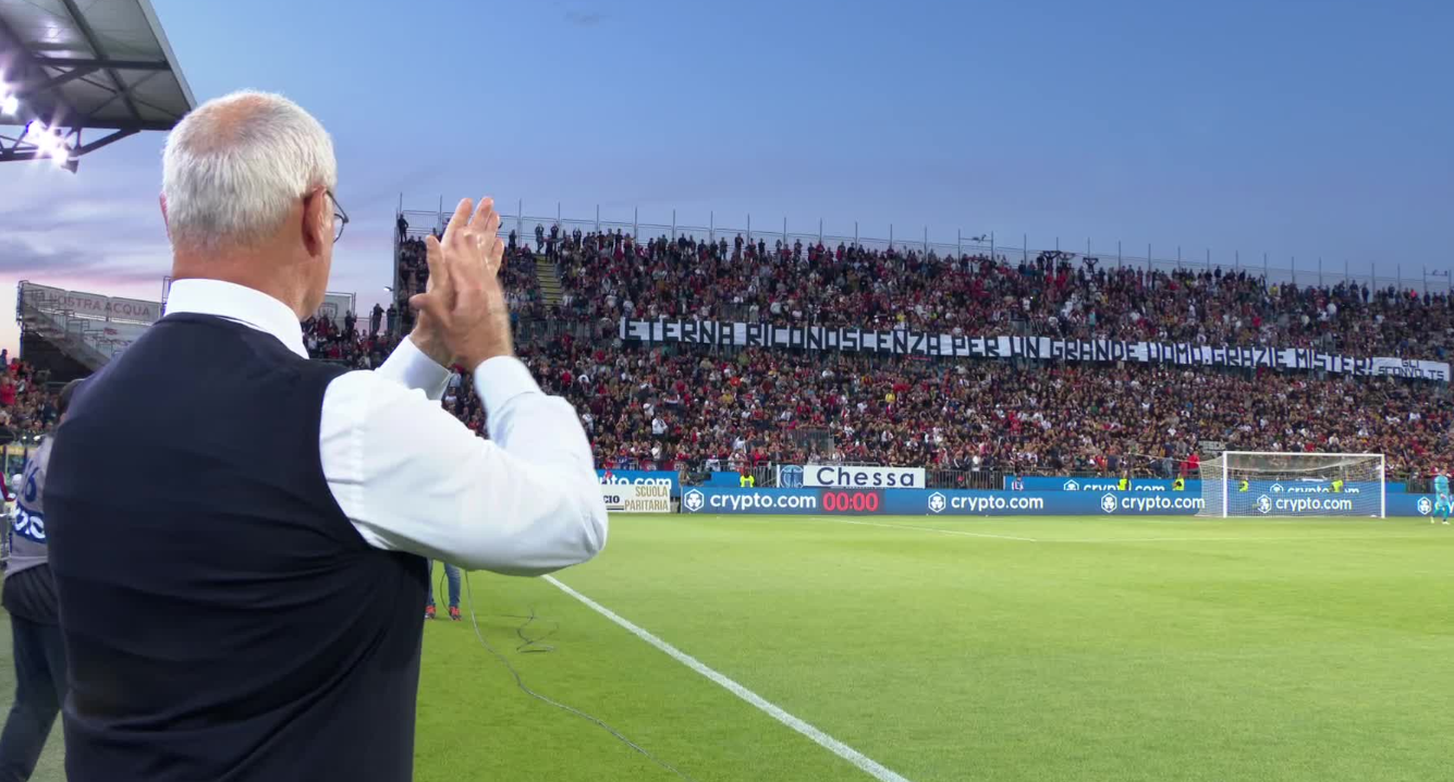 Ranieri saluta, Cagliari lo omaggia