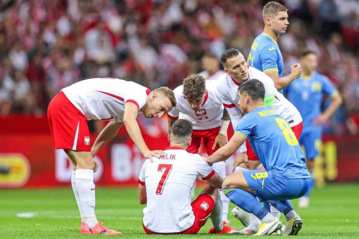 Milik Polonia infortunio