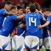 L'Italia festeggia il gol del 2-1