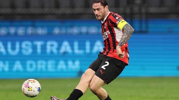 Davide Calabria salta il derby con l’Inter.