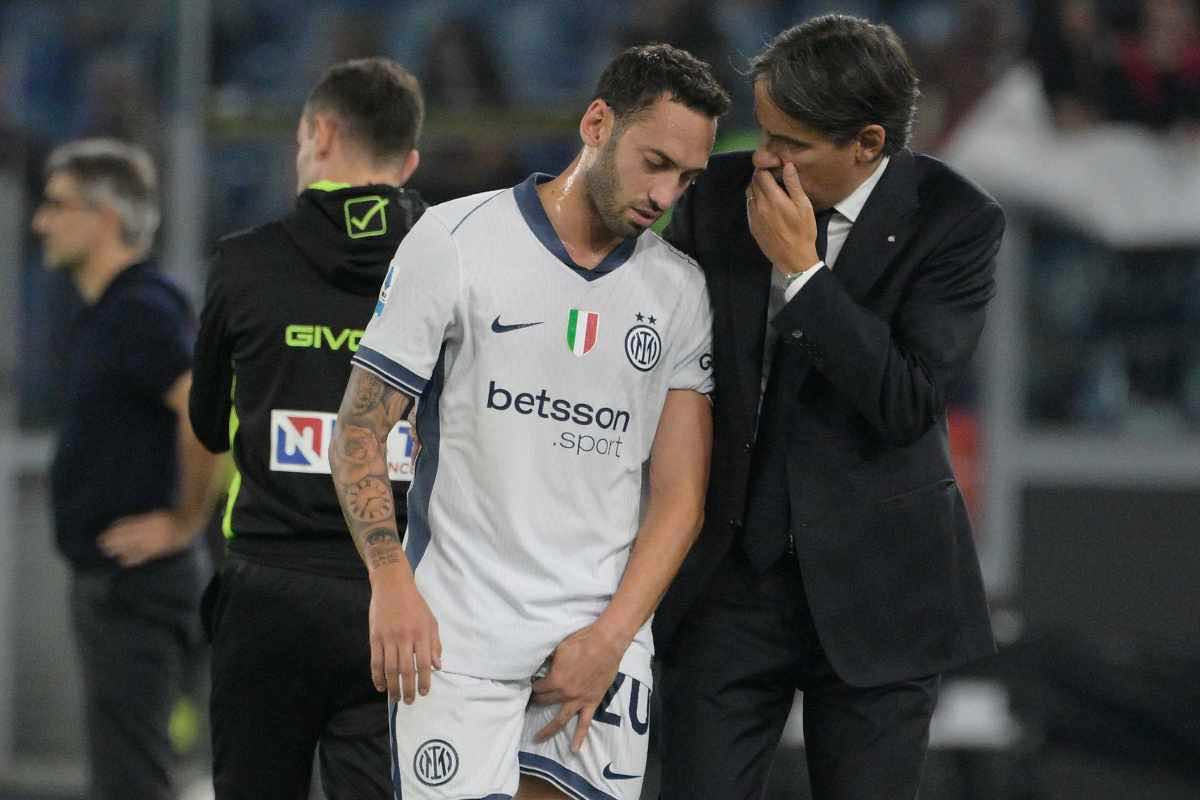 L’Inter perde Calhanoglu per la sfida contro lo Young Boys, in dubbio per quella con la Juve