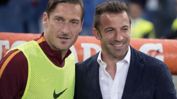 Totti esprime parole positive per Del Piero come prossimo presidente FIGC