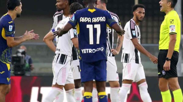 Verona-Juve, Rapuano rischia la retrocessione in Serie B
