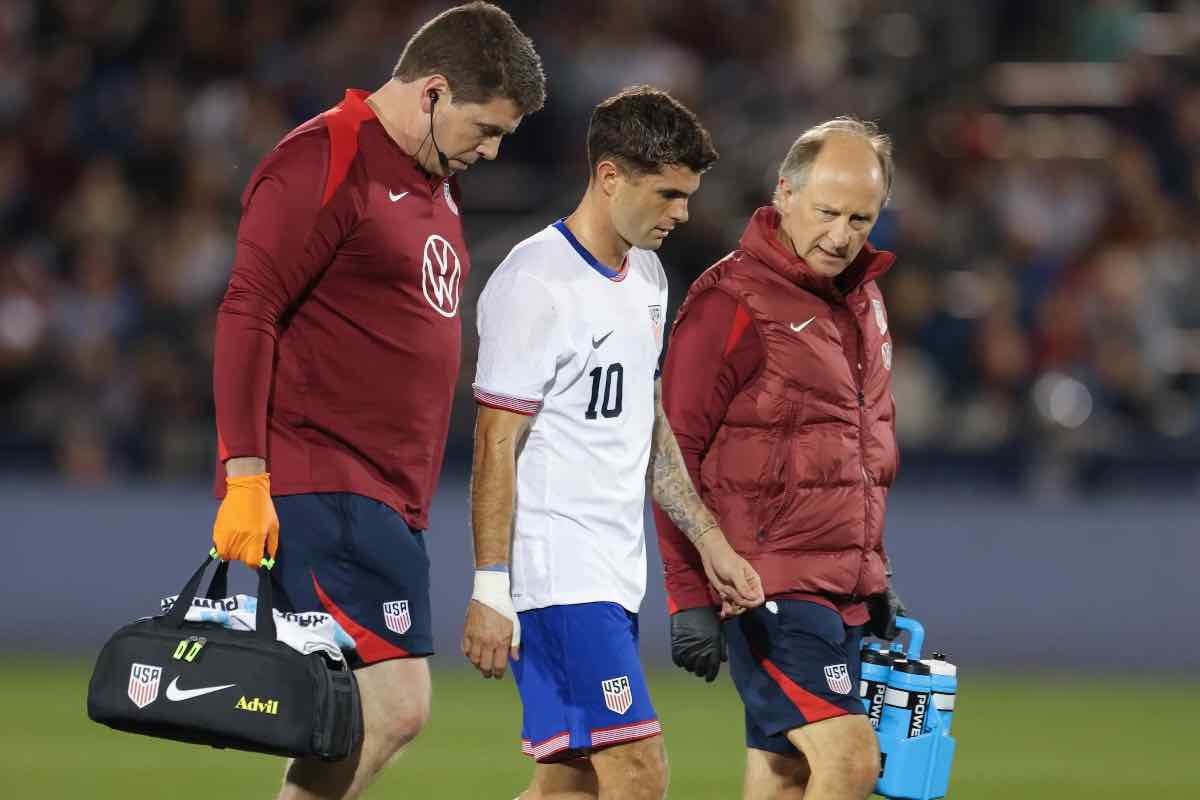 Brutte notizie per il Milan: infortunio per Pulisic in nazionale