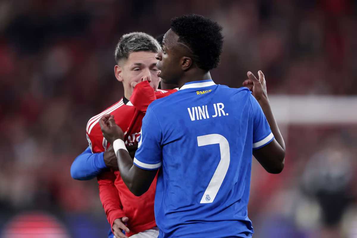 Vinicius vittima di un insulto razzista in Benfica-Real Madrid