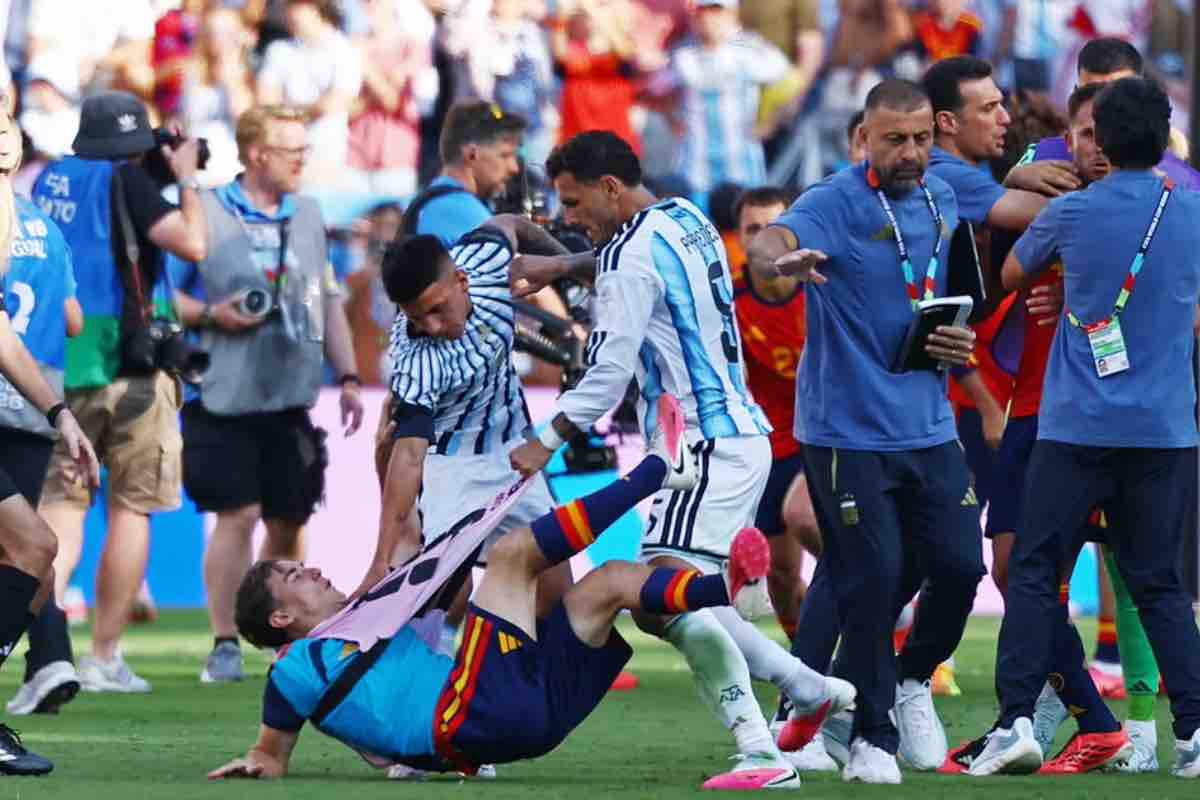 Gavi spiega il perché della rissa di fine partita
